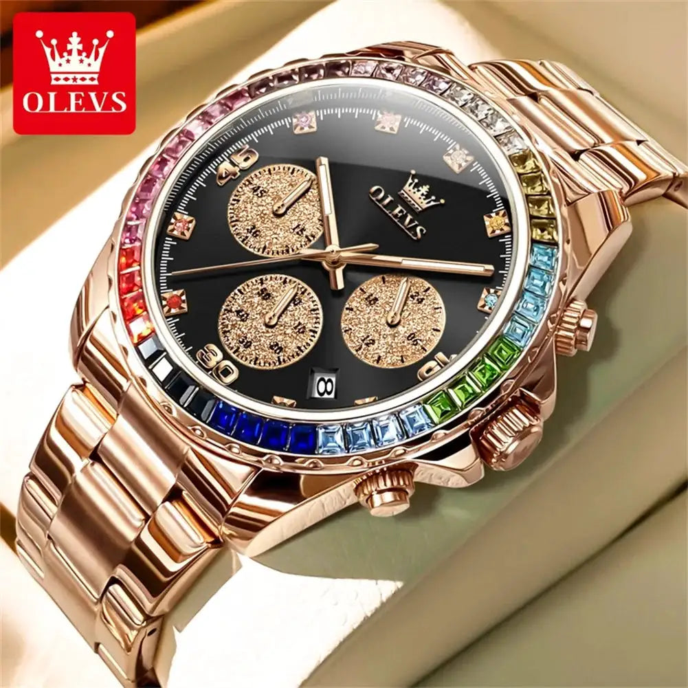 Olevs Men Rainbow Dial Quartz Watch — product image 10