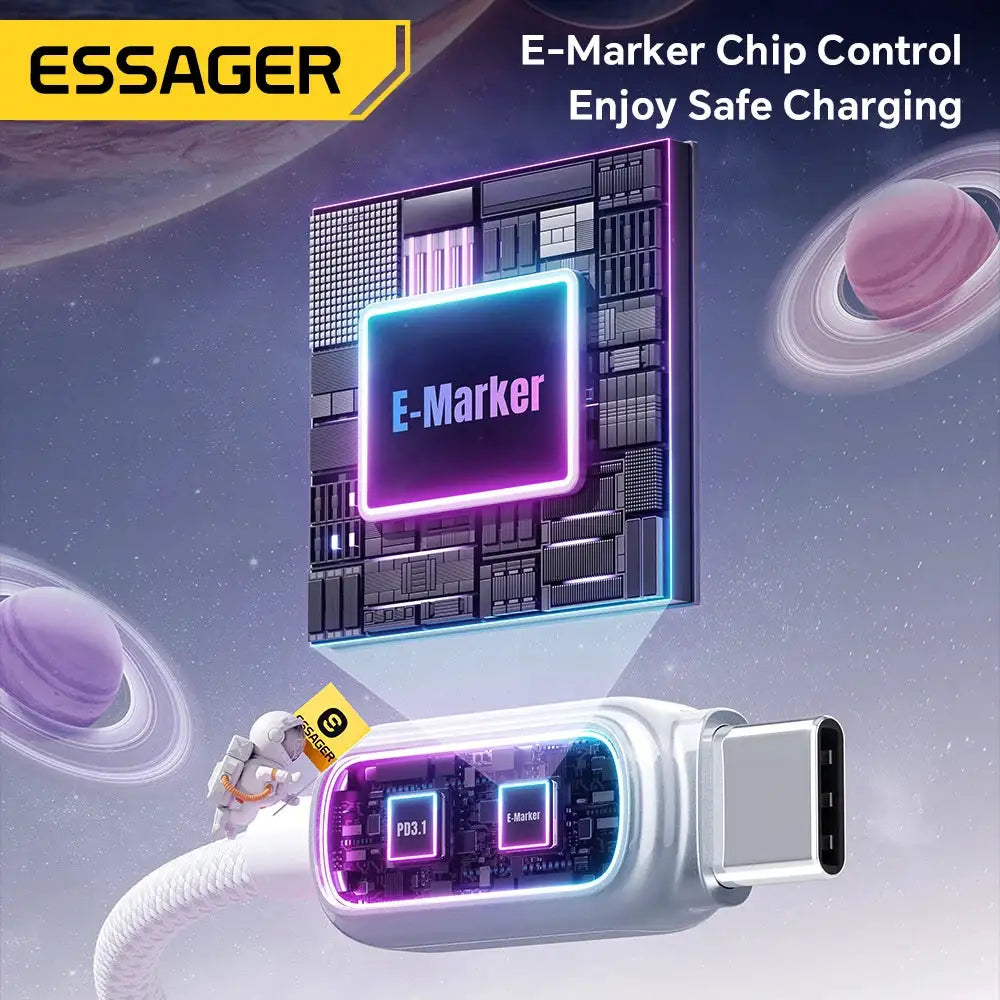Essager Type C Cable - Fast Charging And Led Light