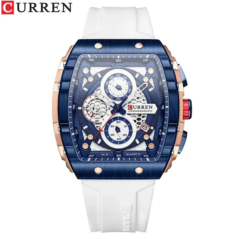 Men's Luxury Chronograph Quartz Watch With Silicone Band