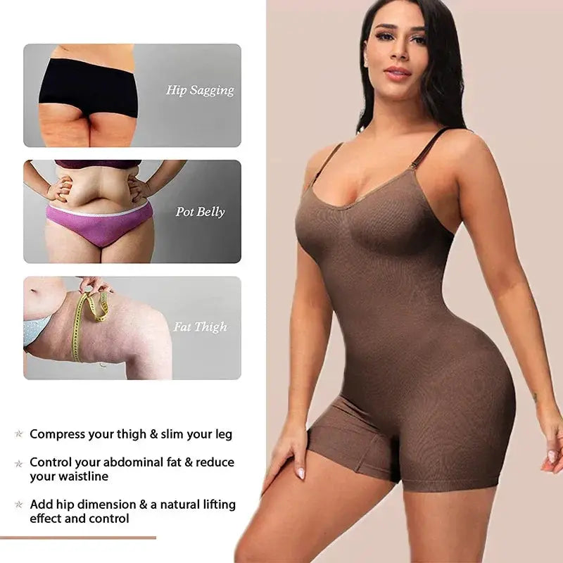 Seamless Open Crotch Shapewear Bodysuit By Guudia Comfort