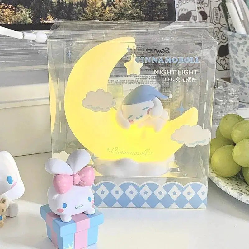 Sanrio Moon Lamp With Cinnamoroll Hello Kitty Night Light
