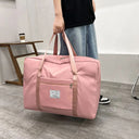 1pc Pink Blue Grey Travel Large Capacity Storage Bag Zipper Portable Sports Bag Versatile Gym Handbag