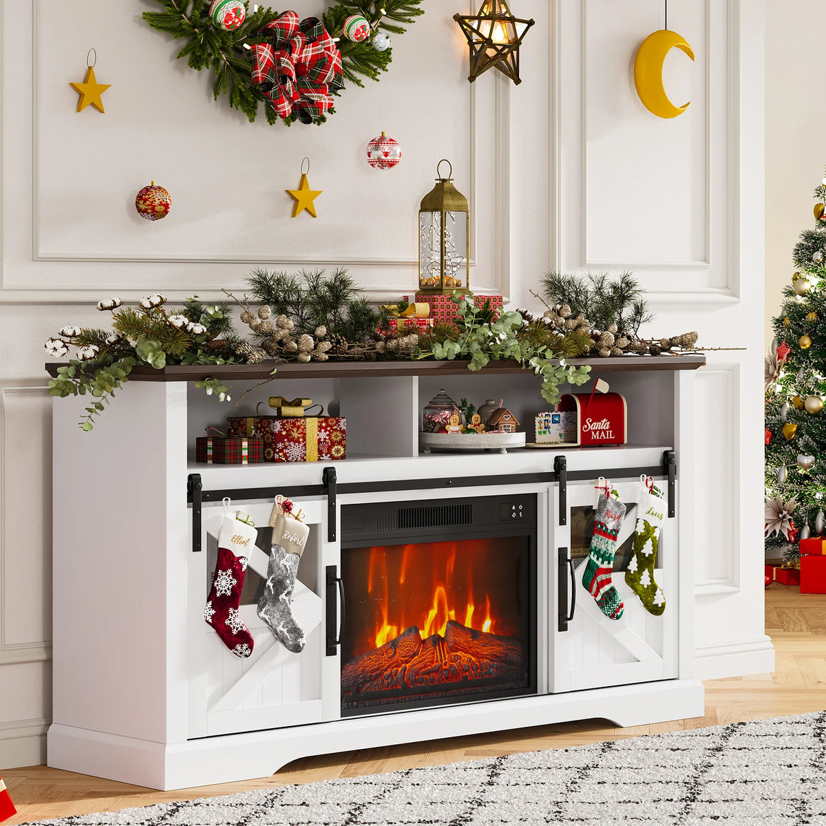 Wooden Electric Fireplace
