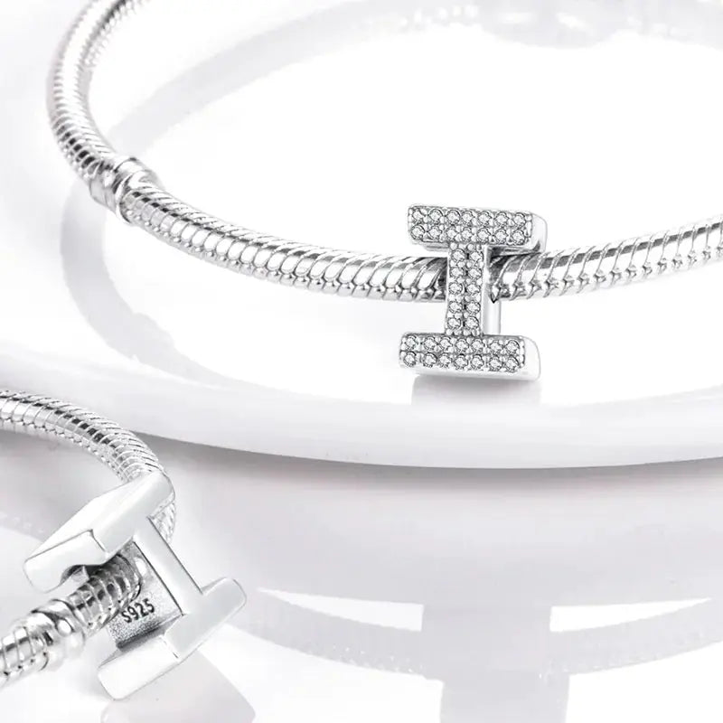 26 Letters Charm Beads For Pandora 925 Silver Bracelet