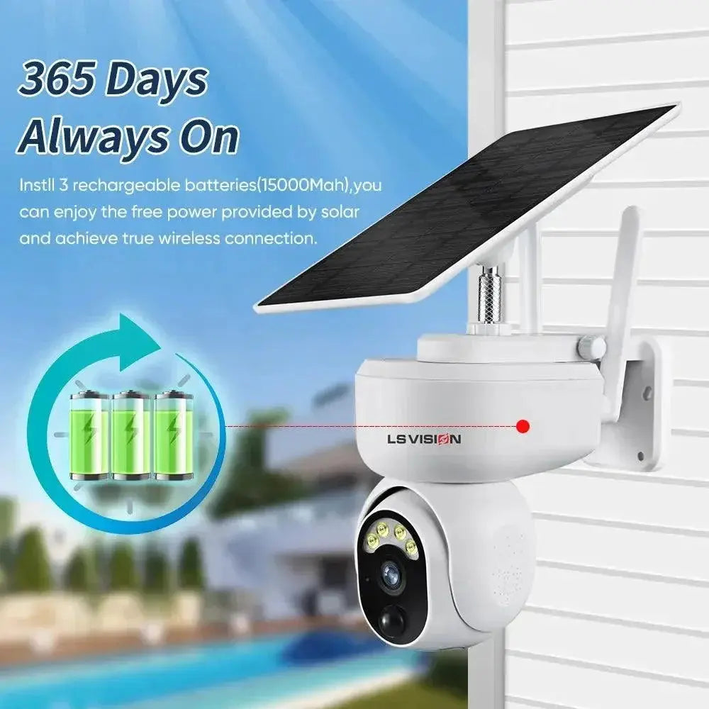 Solar Wireless Security Camera Weatherproof Motion Detection