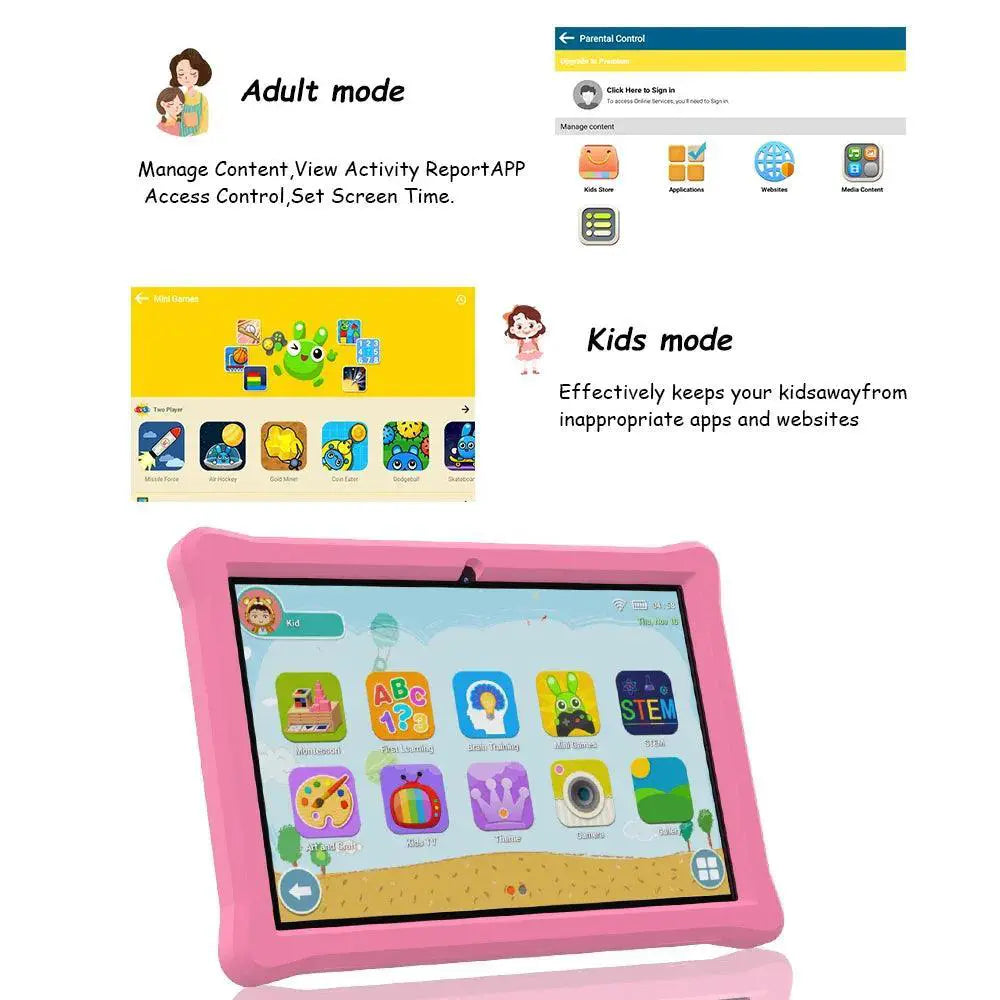 10 Inch Kids Learning Tablet with Android 12 and Wifi Fun - OurLum.com