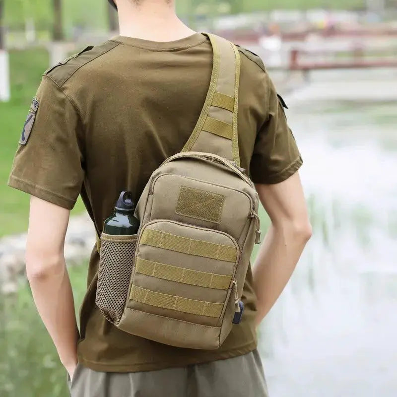USB Charging Tactical Sling Backpack for Outdoors for Men