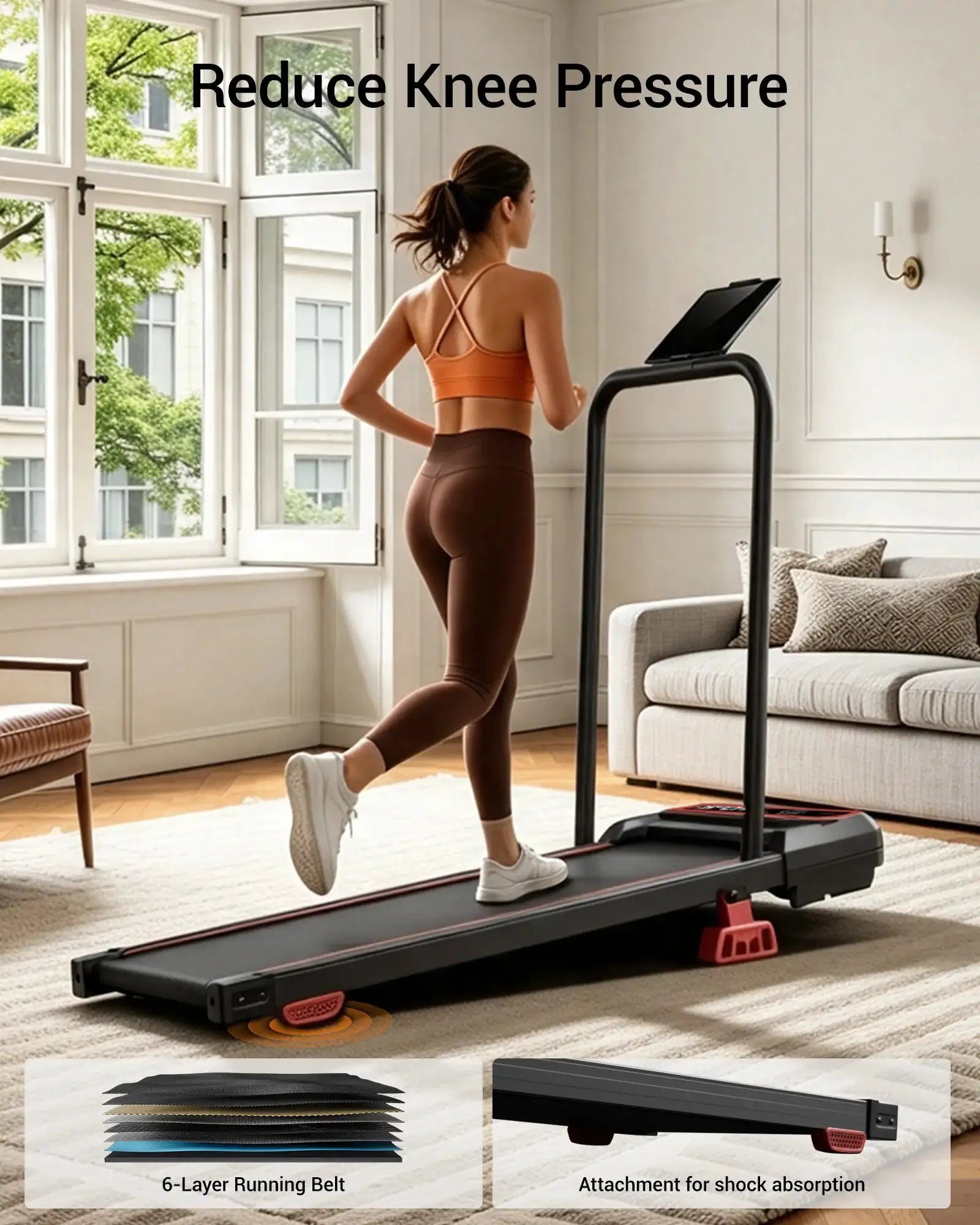 ROBORE U19F Walking Vibration Pad with 15% Incline 3 Adjustable Vibration Settings 3.0HP Under Desk Treadmills for Home 265LBS Vibration Plate with Remote Control