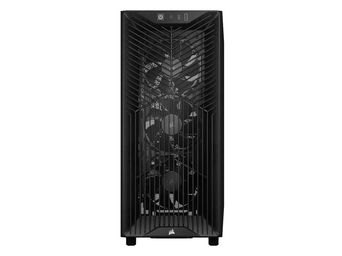 CORSAIR 3200D RS Mid-Tower PC Case - Supports a 360mm radiator - ASUS BTF, MSI Project Zero, and Gigabyte Project Stealth Compatible - Angled bottom fan mount f