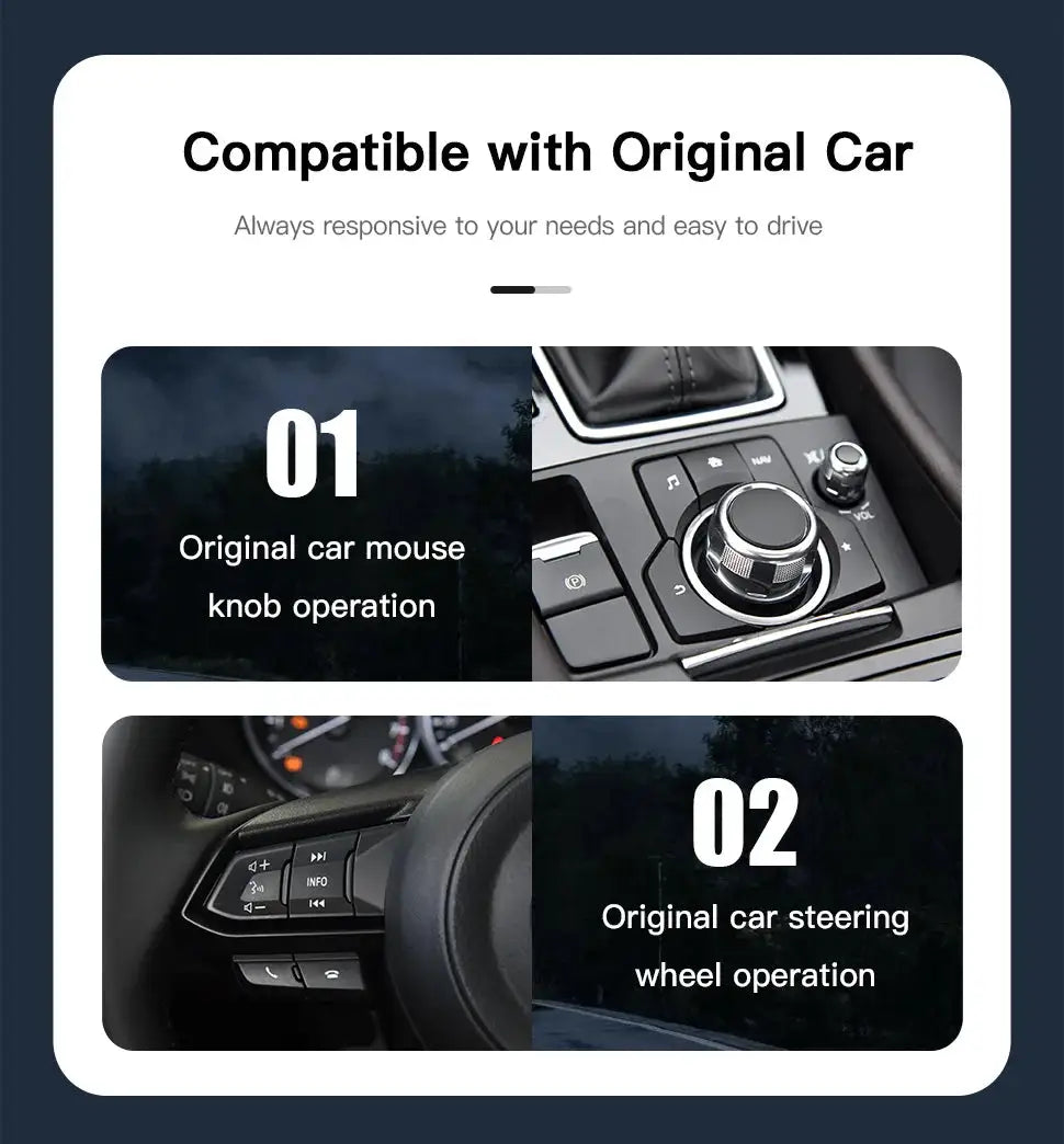 Type-C Wired Wireless CarPlay Android Auto USB Adapter for Mazda 2 3 6 CX3 CX5 CX8 CX9 MX5 Demio Miata TK78669U0C Retrofit Kit