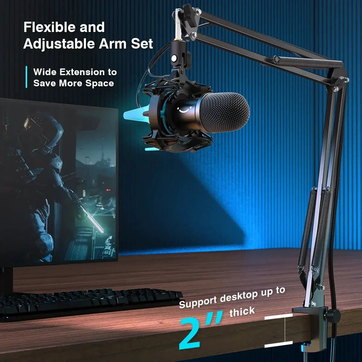 K651 USB Dynamic Microphone Bundle For Gaming And Podcasting