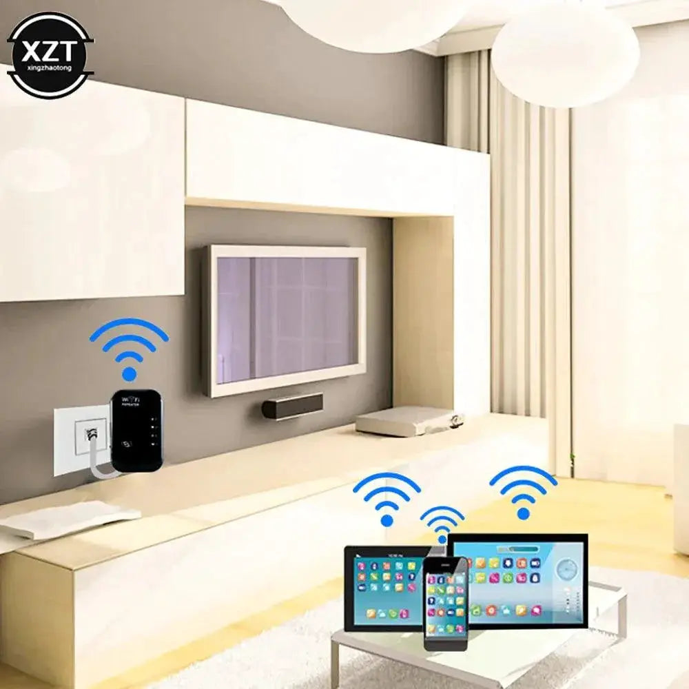WiFi Repeater Booster Extends Range And Speed For All Rooms