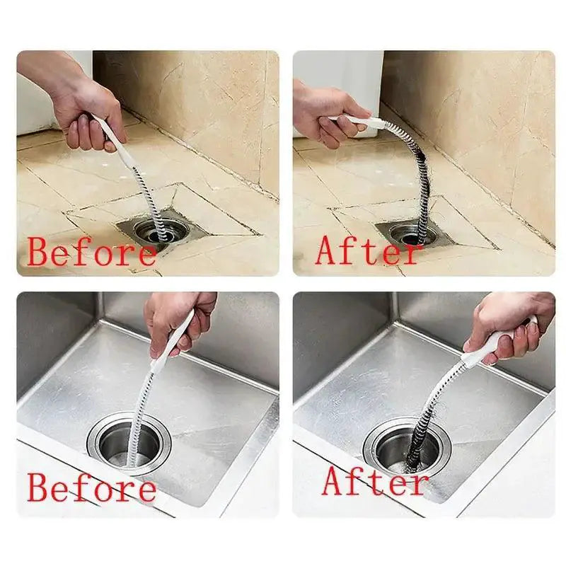 Pipe Dredging Brush Hair Clog Cleaner Tool For Pipes