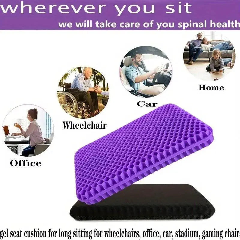 Large Honeycomb Gel Seat Cushion Pain Relief Ergonomic
