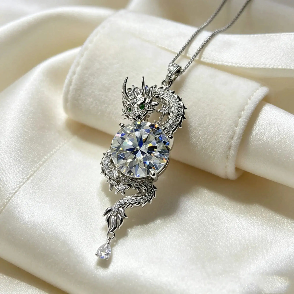 Gold Plated Silver Moissanite Pendant — product image 5