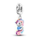 Silver Plated Charm Pet Unicorn