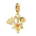 Charm Bead Pendent Silver Gold