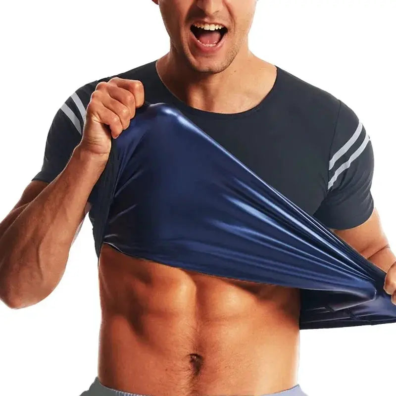 Men Sauna Sweat Shirt Heat Trapping Compression Vest