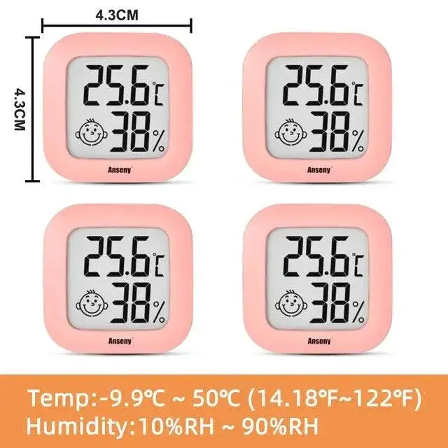Mini Digital Thermometer Hygrometer 4 Pack Indoor Outdoor