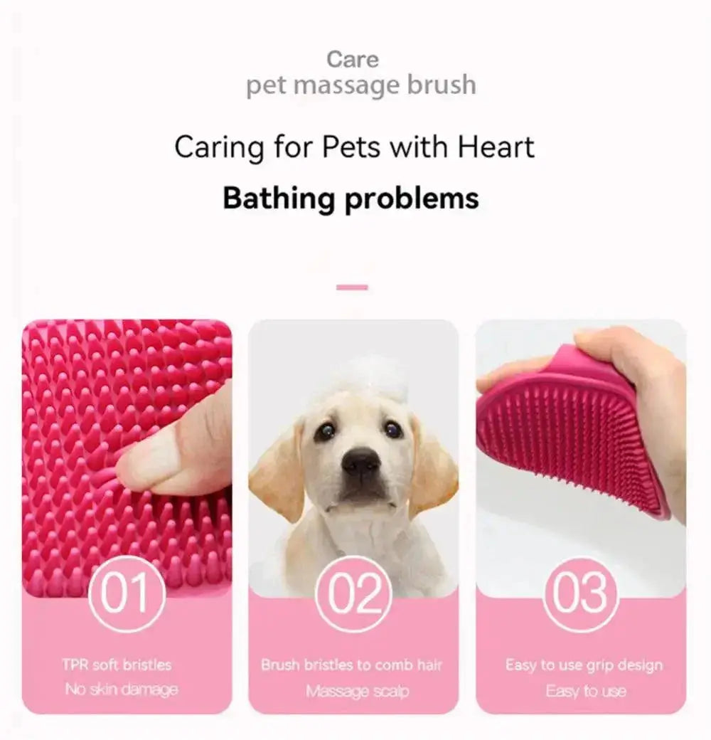 Pet Silicone Massage Comb for Grooming and Cleaning