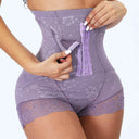 Luxe Lace Body Shaper with Zipper Double Control Shapewear