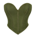 Women Overbust Corsets Crop Tops Golden Printed Bustiers