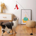Interactive Cat Stick Kitten Teaser Suction Cup Wand Toy