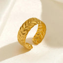 Luxury Gold Stainless Steel Rings Elegant Jewelry Set for All