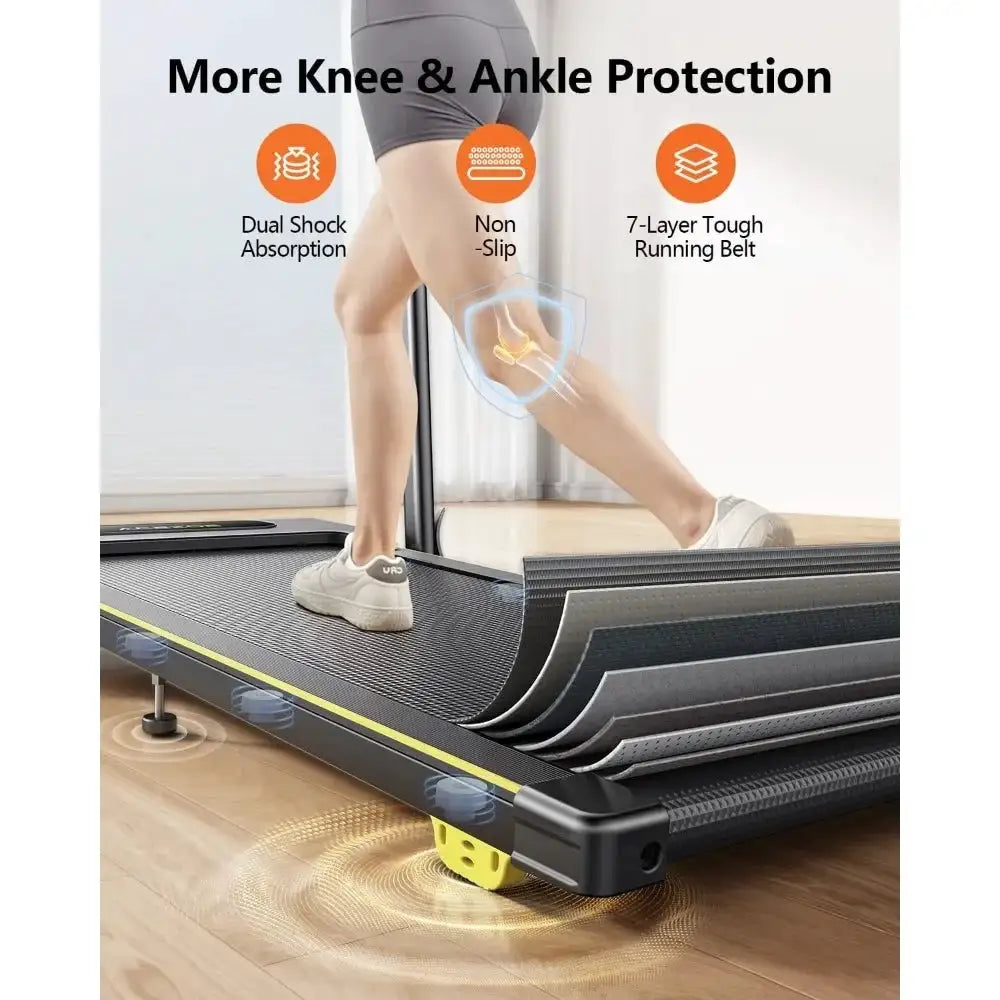 3 in 1 Under Desk Treadmill with Incline, Foldable Walking Pad, Adjustable Height, 300lbs Capacity for Home and Office