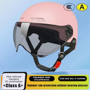 Adult's Half Helmet With Goggles for Motorbike & Bicycle- Cartoon Design, 3C Certified for Men and Women.