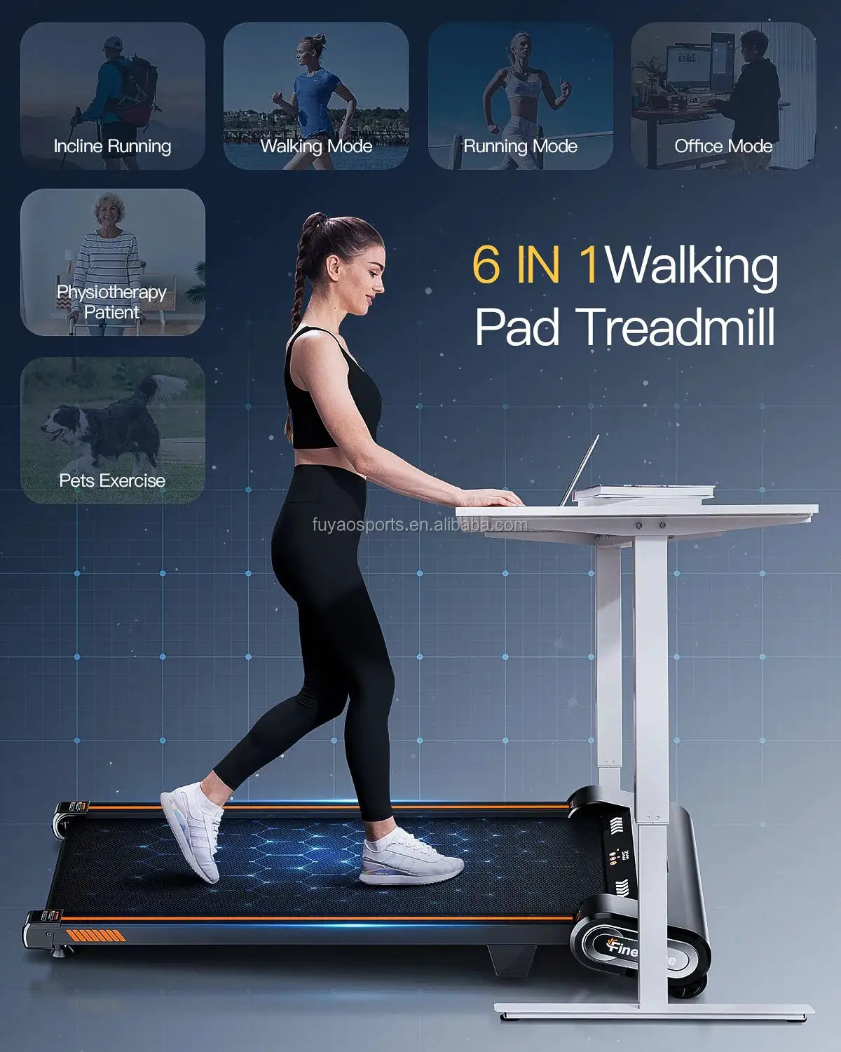 EU Auto Incline 13% Treadmill Factory New Designed Desk Walking Pad for Home Cheap OEM ODM Electric