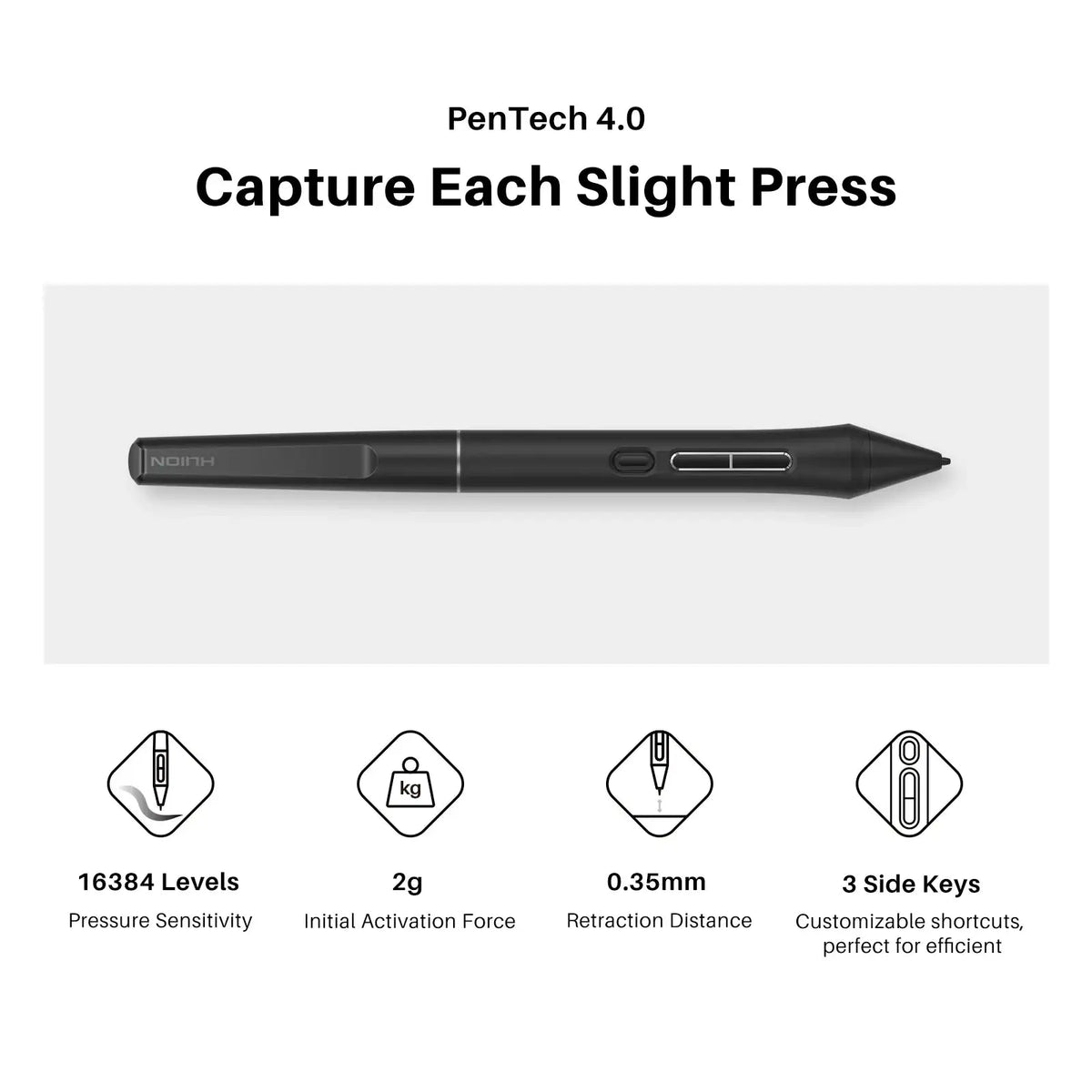 HUION Drawing Tablet with Screen, 13.3-inch Full-Laminated Art Tablet with Anti-Sparkle Canvas Glass, 99% SRGB