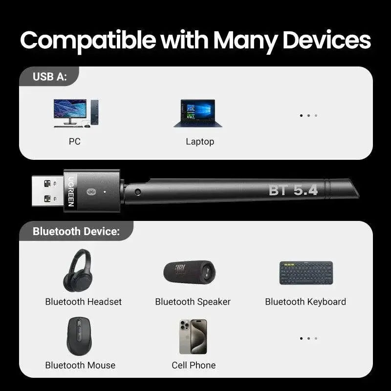 UGREEN Bluetooth Dongle 5.4 Adapter Enhanced Connectivity