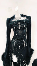 Statement Beaded Dress for Streetwear