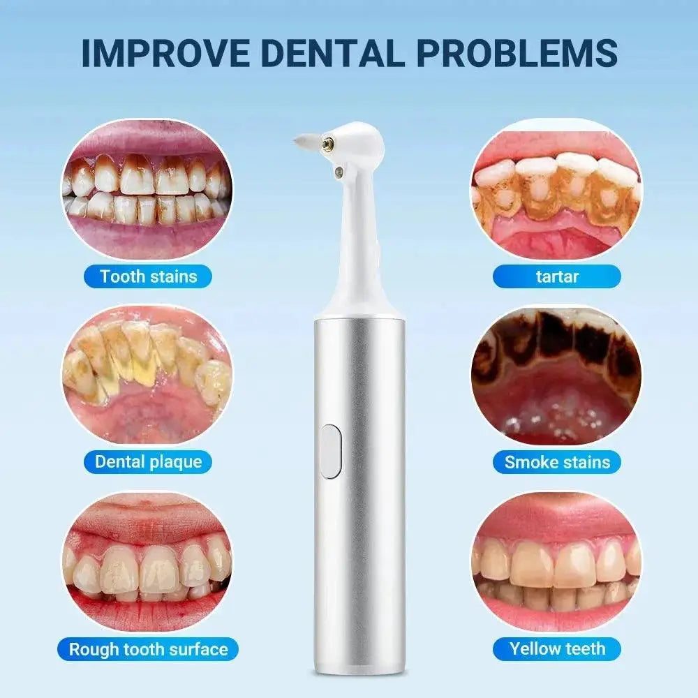 Electric Teeth Polisher 8 Replaceable Heads Tartar Remover