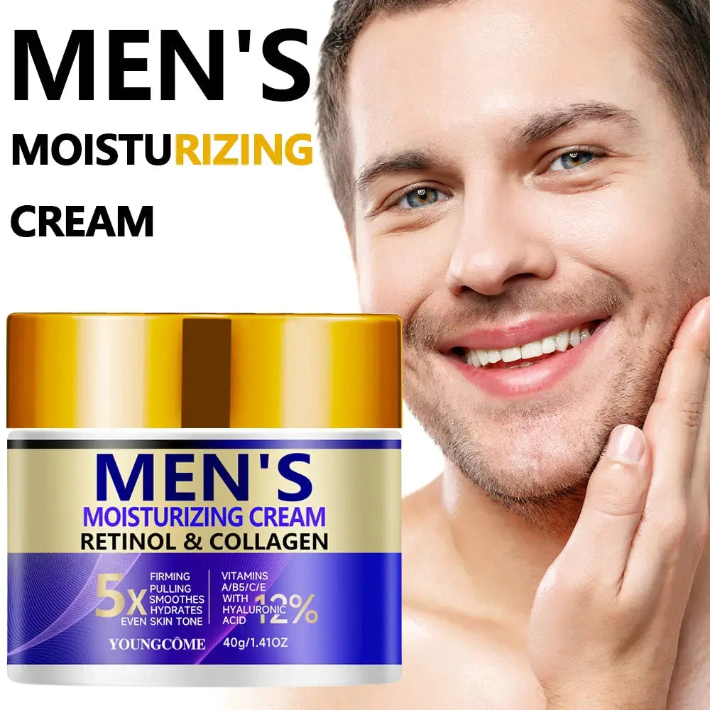 Men's Retinol Face Moisturizer Moisturizing Retinol Cream Anti-Wrinkle Aging Moisturizing Shrink Pores Whitening Smooth Retinol