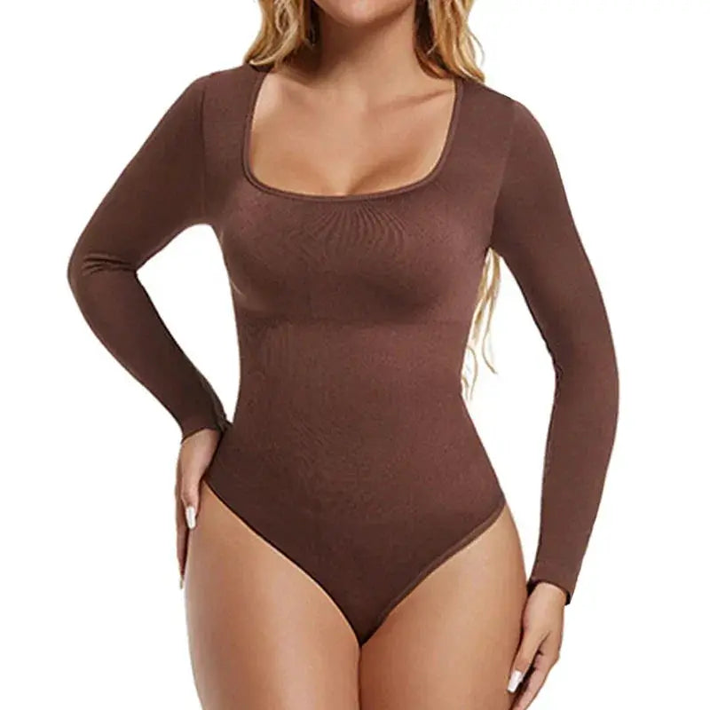 GUUDIA Womens Seamless Tummy Control Bodysuit Open Crotch