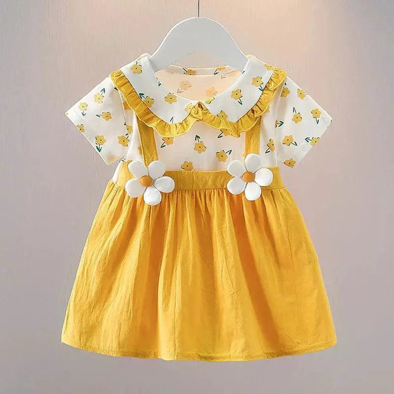 Summer Princess Baby Girl Dress Floral Toddler Outfit