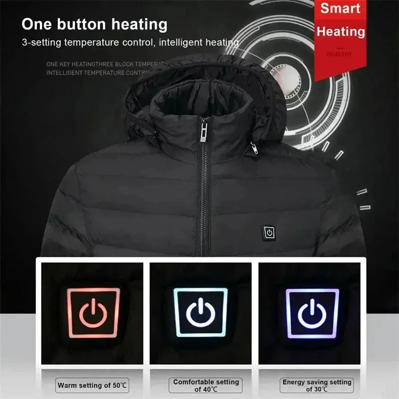 21 Areas Heated Jacket For Men Waterproof Heating Coat
