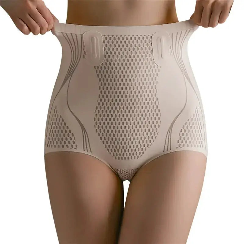 High Waisted Ice Silk Body Shaper Briefs For Comfort