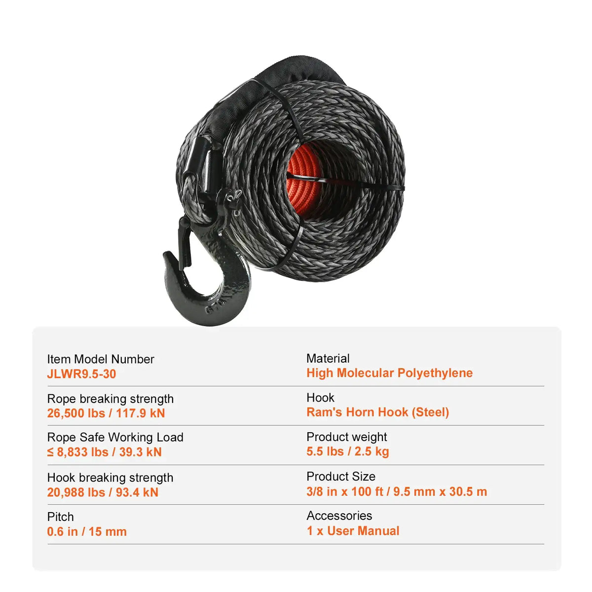 High Strength Synthetic Winch Rope — product image 8