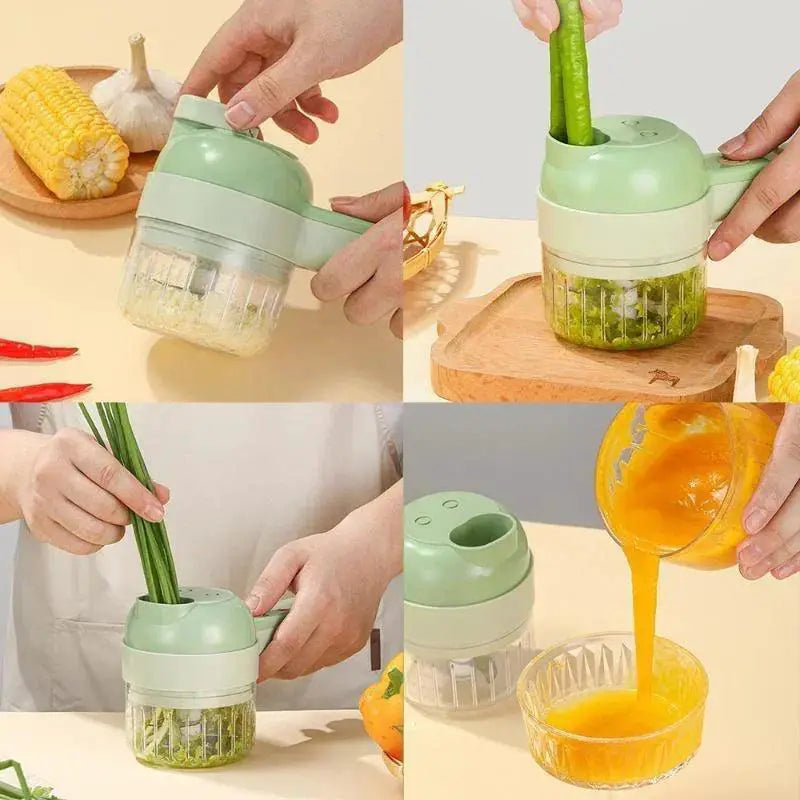 Portable 4 In 1 Handheld Electric Vegetable Slicer