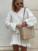 Luxe Peplum Pajama Set: Ultimate Comfort and Style Combo