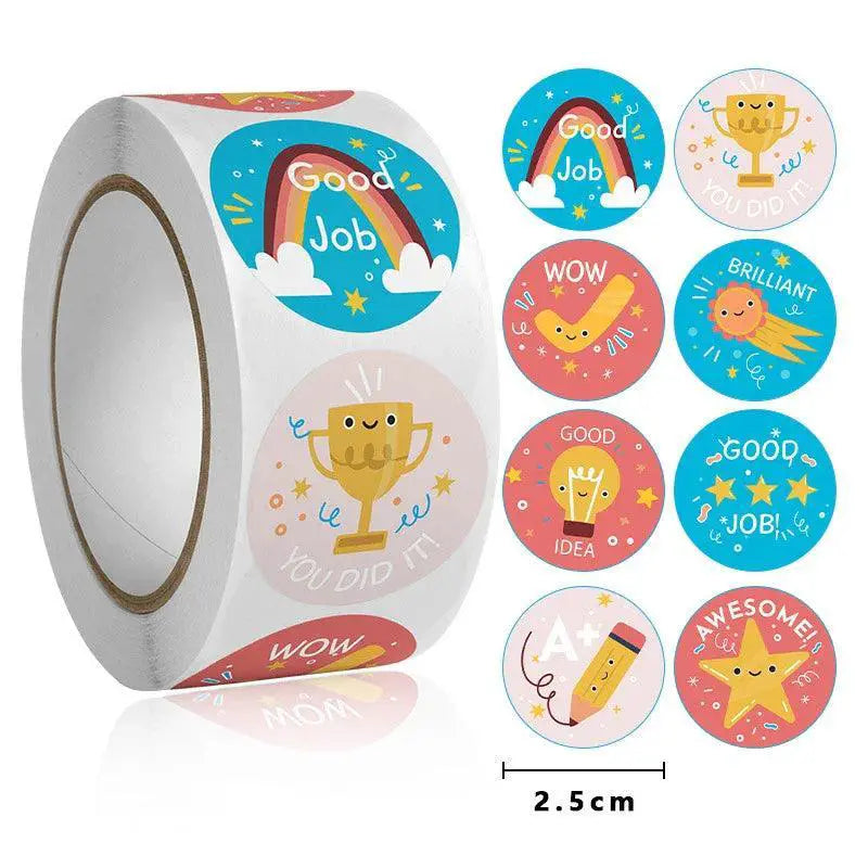 Colorful Cartoon Animal Stickers For Kids Rewards Pack