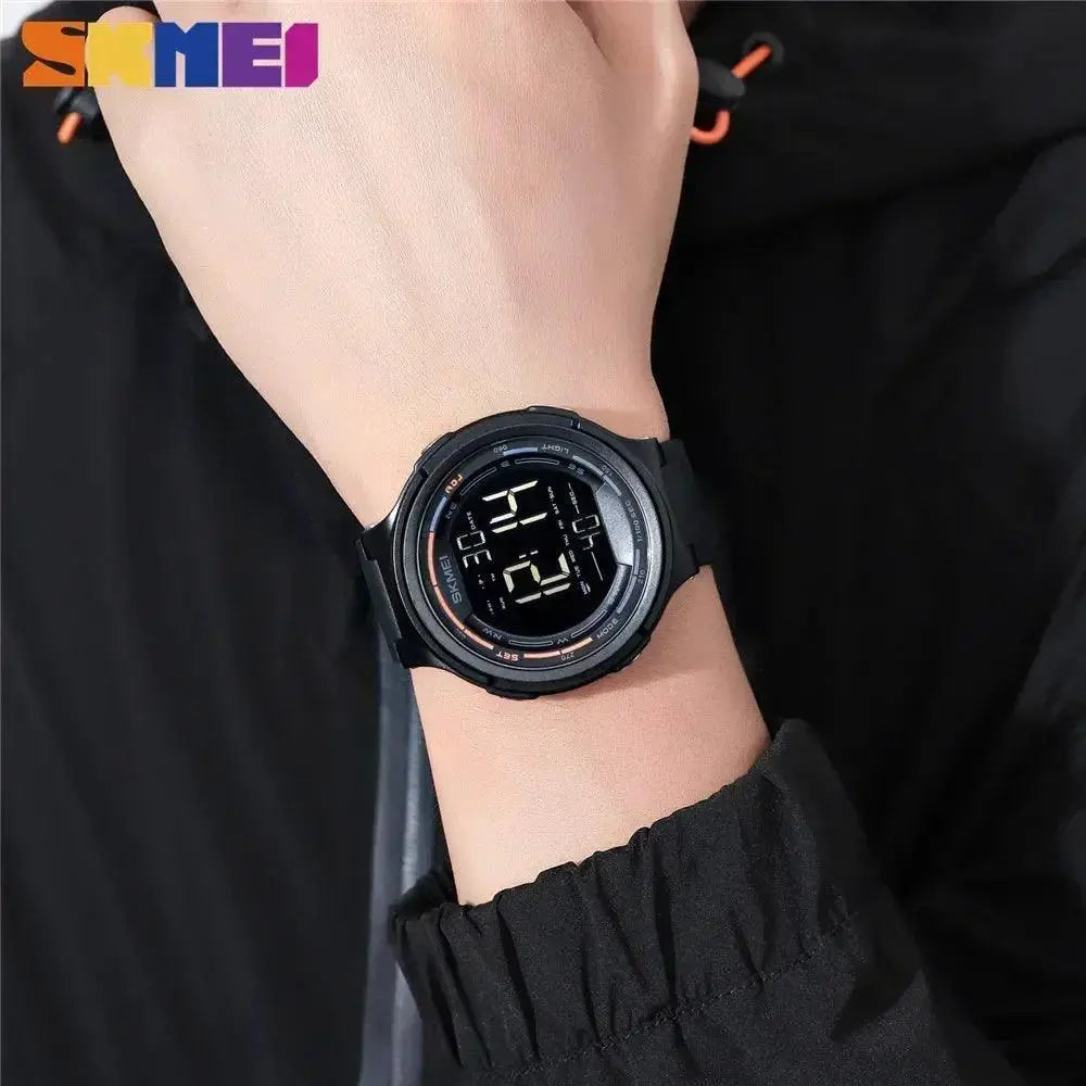 SKMEI Mens LED Sports Watch Versatile Waterproof Timer