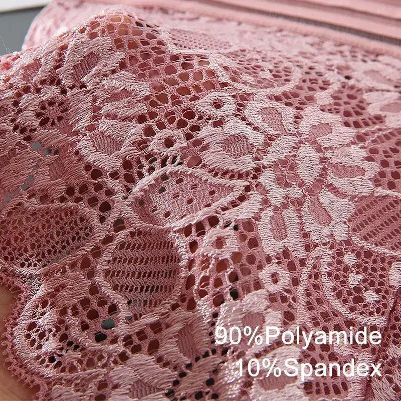 Elegant Lace Panties Trio Breathable Underwear Set For Women
