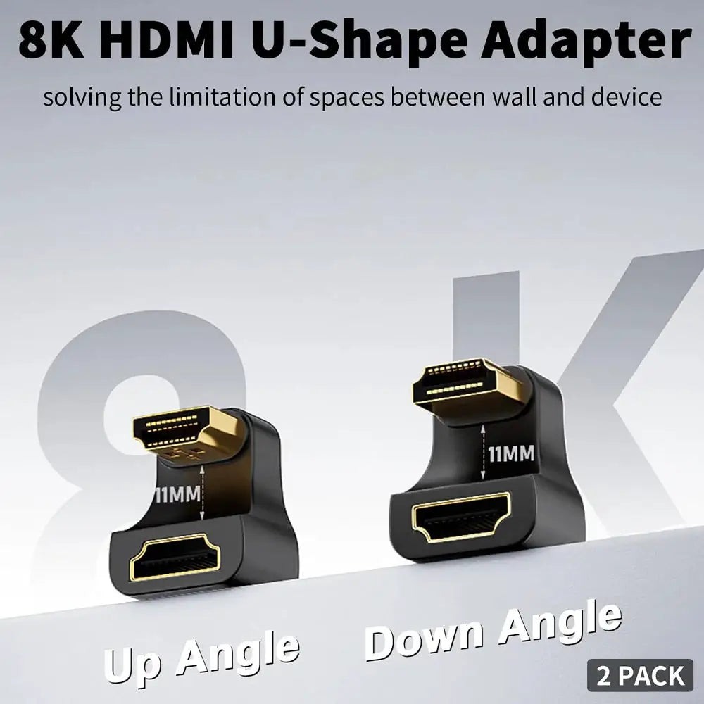 HDMI 2.1 U Adapter - 8K 360 Rotation
