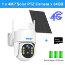 Solar-Powered 4MP PTZ IP Security Camera with Night Vision