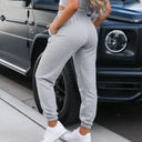 Women Sweatpants Elastic Waist Knit Comfort