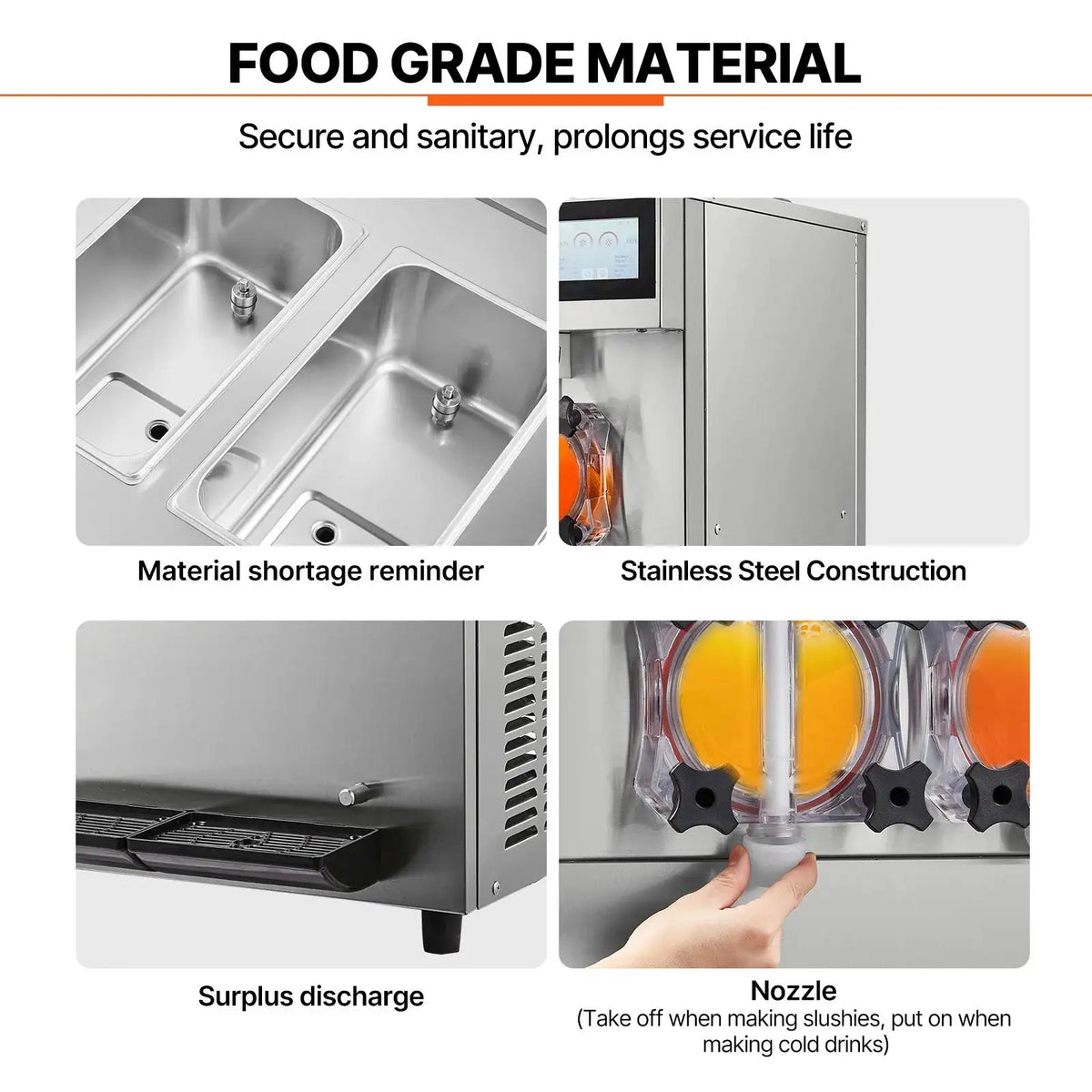 SucceBuy Commercial Slushy Machine Singal or Double Tanks Cool — product view 5